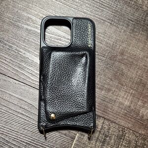 Bandolier Black Phone Case with Gold Accents